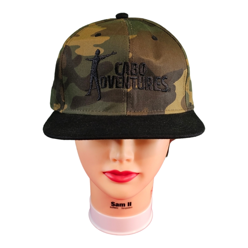 Cabo Adventures Snapback‎ Baseball Hat Cap Mens Camouflage Black Explosion
